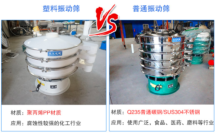 塑料振動篩與普通振動篩的區別